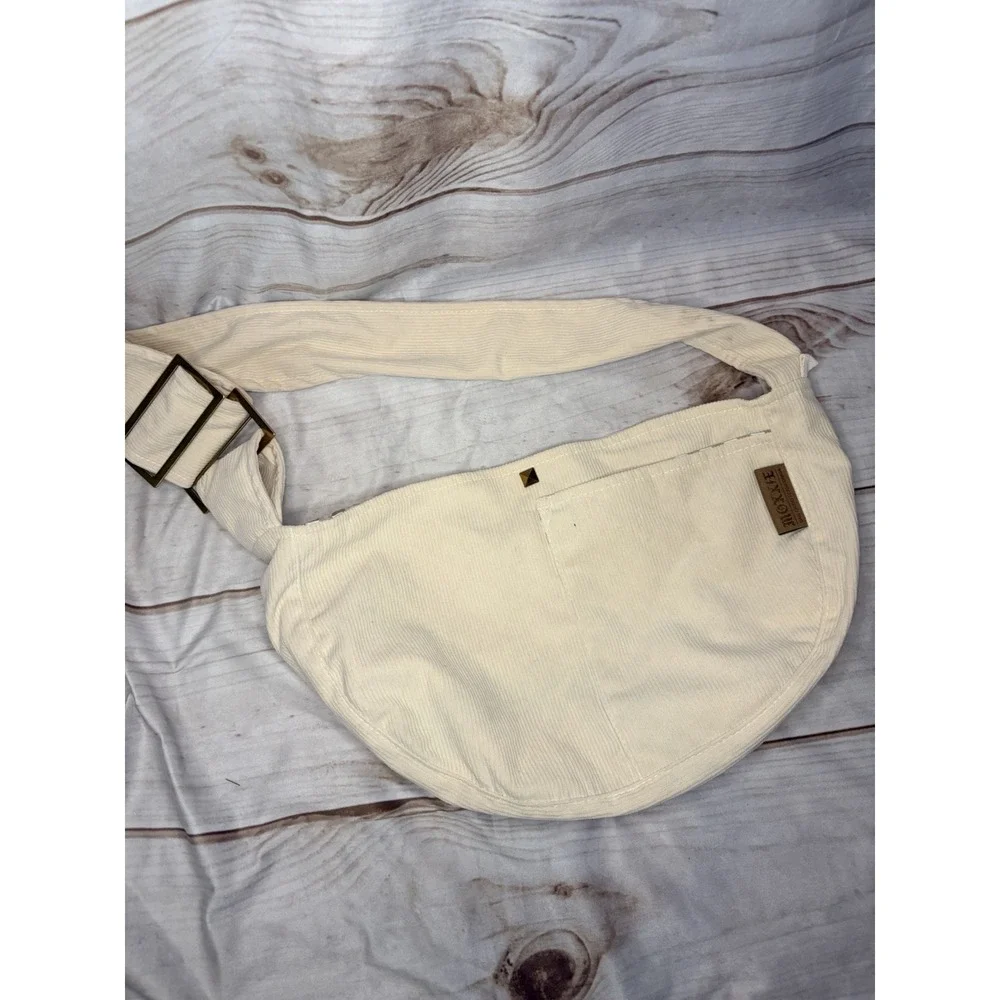 Moxxie Pet Sling Carrier Cream Corduroy Small Dog Cat Carrier Adjustable Strap